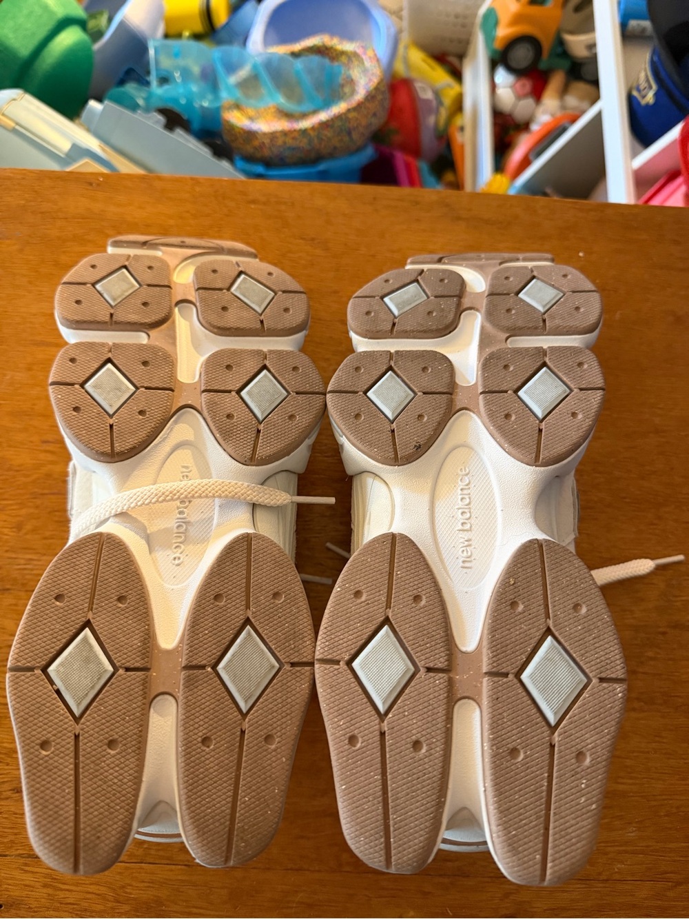 New Balance Cream/Tan Women’s Athletic Sneakers - Picture 5 of 6